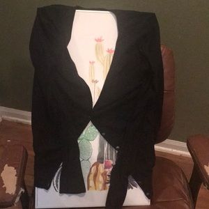 black cardigan